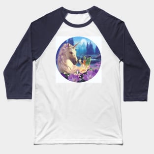 Unicorn with Fairy Baseball T-Shirt